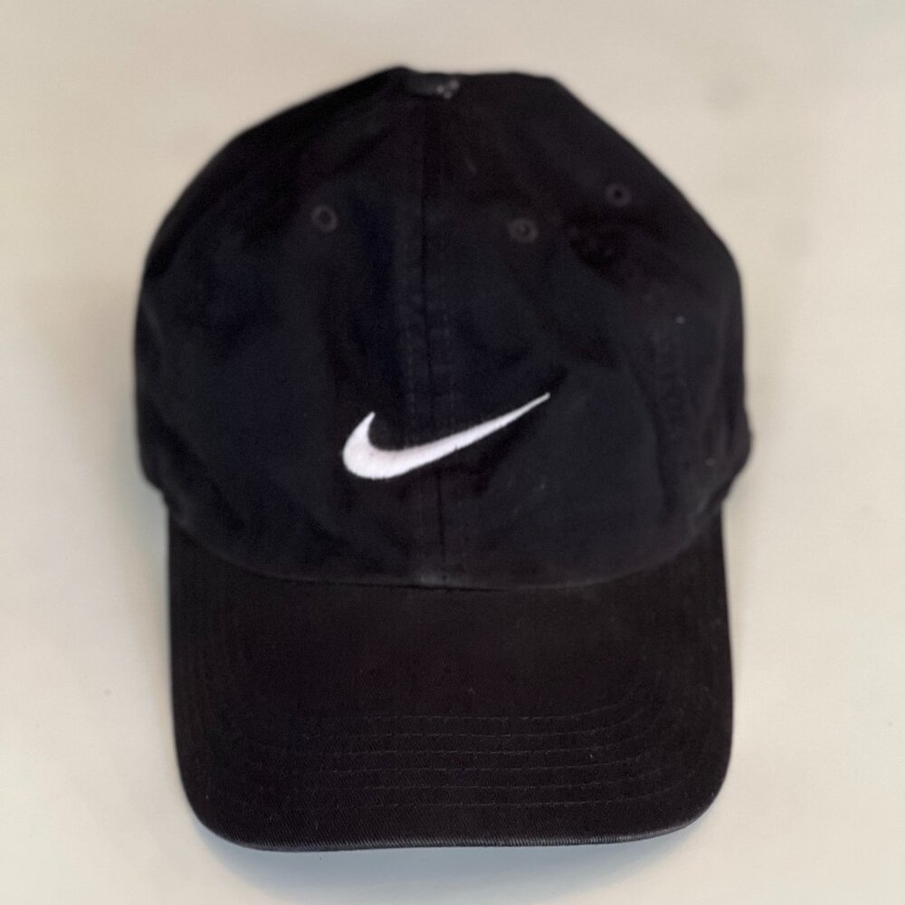 Nike Black Hat with White Logo